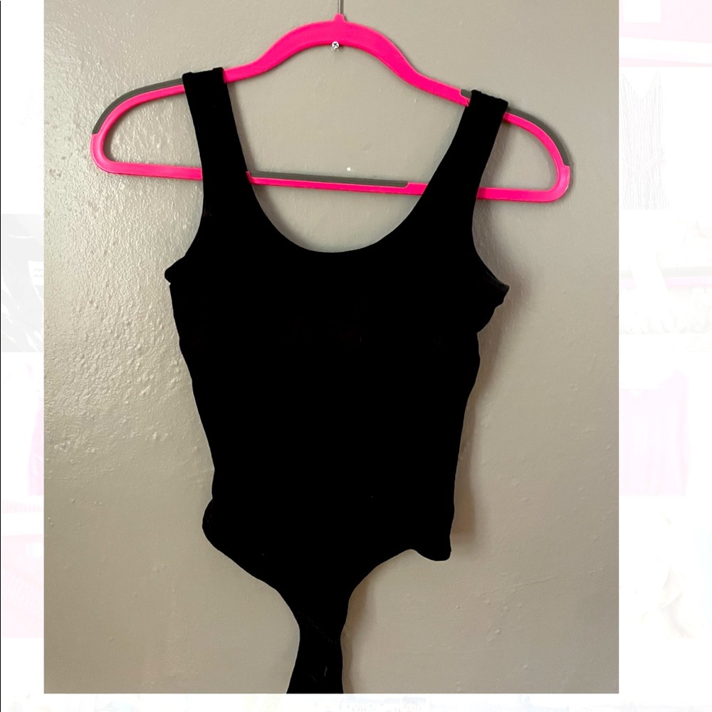 Small black cotton body suit
